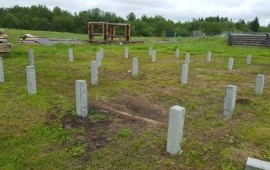 Фундамент на забивных жб сваях, сваебой