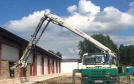 Услуги автобетононасоса 21 метр. Бетононасос.