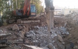 Аренда экскаватор hitachi с гидромолотом