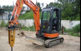 Аренда Миниэкскаватора Hitachi zx27-u2 гидромолот