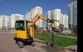 Аренда мини экскаватора, ямобура