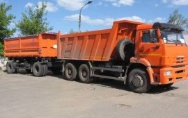 Щебень, песок, земля,гпс доставка камаз с прицепом