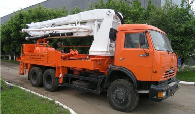 Услуги автобетононасоса КАМАЗ стрела 21 метр в Уфе