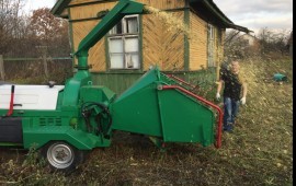 Аренда измельчителя веток и древесины до 250мм