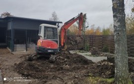 Аренда миниэкскаватора. Земляные работы.