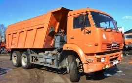Вывоз строительного мусора. КАМАЗ самосвал.