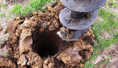 Услуги экскаватора погрузчика. Ямобур. Вилы. s-gidrmolotom