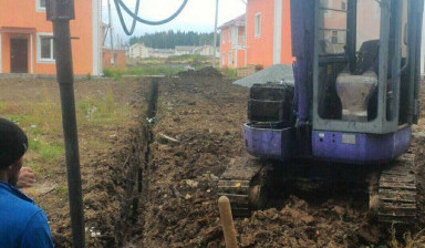 Мини экскаватор аренда. Ямобур. Копка, демонтаж.