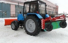 Аренда трактора МТЗ с отвалом и щёткой