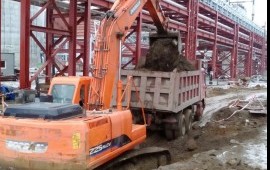 Аренда гусеничного экскаватора + гидромолот
