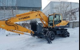 Аренда услуги колёсного экскаватора 1м куб