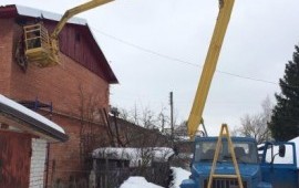 Аренда автовышки. Услуги вышка. Подъёмные работы.