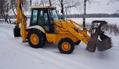 Экскаватор-погрузчик аренда. Земляные работы. jcb