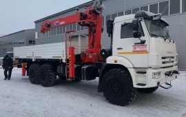 Аренда Камаз вездеход с кран манипулятором