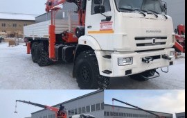 Аренда Камаз вездеход с кран манипулятором