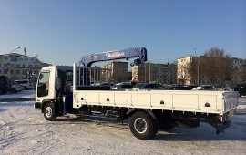 Грузоперевозки бортовой грузовик с манипулятор6/3т