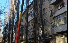 Услуги автовышки в Воронеже. Спил деревьев.