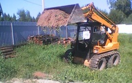 Услуги минипогрузчика. Траншеекопатель.