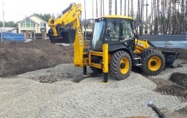 Услуги экскаватора-погрузчика JSB4CX. Планировка.