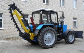 Услуги бара грунторез, траншеекопатель.