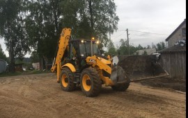 Аренда экскаватора погрузчика гидромолот, вилы