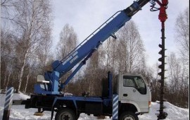 Аренда Ямобур Вездеход. Бурение отверстий.