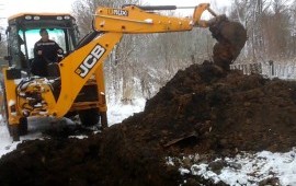 Аренда/ услуги экскаватора песок, щебень
