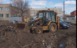 Услуги экскаватора погрузчика. Планировка. Копка.