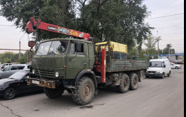КАМАЗ ВЕЗДЕХОД 6x6. Манипулятор- кран аренда.