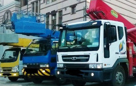 Услуги автовышки 24 м с гуськом
