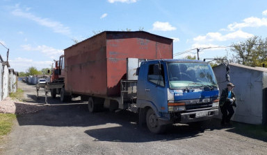 Перевозка гаражей и павильонов. Манипулятор.