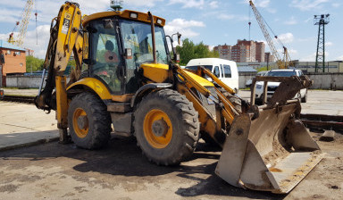 Экскаватор-погрузчик аренда Гидромолот вилы ямобур