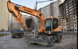 Экскаватор Hyundai 140 аренда, услуги.