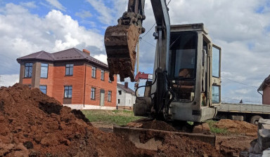 Услуги миниэкскаватора. Планировка. Копка.