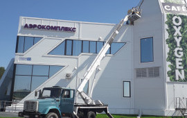Услуги агп 18м. Автовышка аренда.