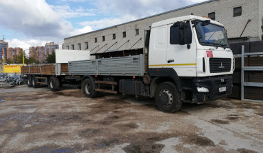 Аренда бортового автомобиля с прицепом маз 5340