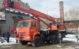 Услуги автокрана Камаз 25 тонн 28 метра.