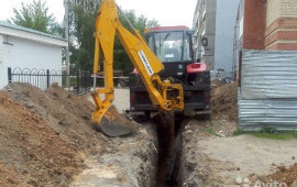 Услуги экскаватора погрузчика, ямобур