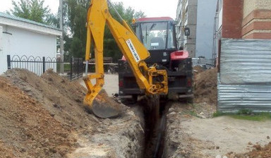 Услуги экскаватора погрузчика, ямобур