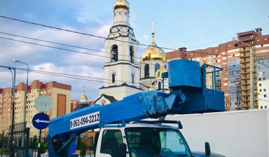 Услуги автовышки. Вышка в аренду. Высотные работы.