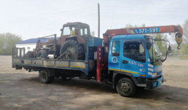 Самогруз манипулятор Isuzu по городу и краю