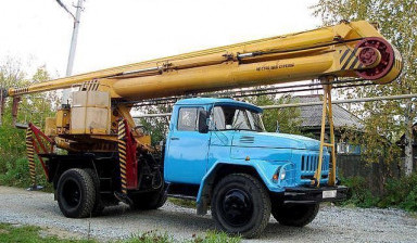 Услуги автовышки. Опиловка деревьев.