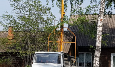 Услуга ямобур с краном БКМ-317-01 аренда burovaya-ustanovka