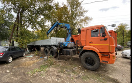 Камаз вездеход с кму и полуприцепом