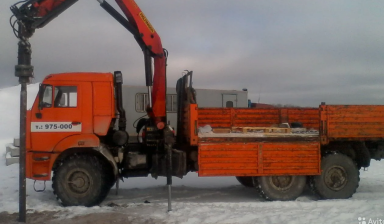 Камаз 43118 с кму palfinger 15500. Ямобур. Вышка