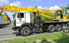 Услуги автокрана Машека КС-55727-К-12 25 тонн