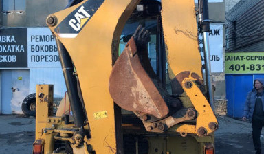 Аренда экскватора - погрузчика. Планировка. caterpillar