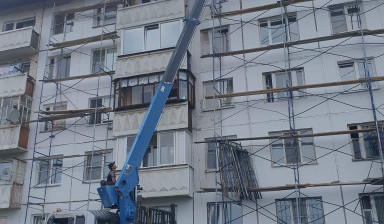 Кран-борт, манипулятор, стрела 7 тн, борт 25 тн kolesnye