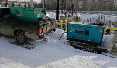 Аренда компрессора с отбойными молотоками, дизельн