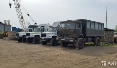 Вахтовые автобусы, вездеходы, Камазы,Нефазы и др